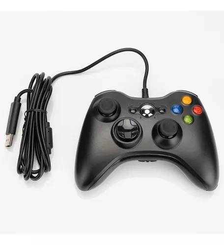 Controle Xbox 360 Pc Notebook Celular Com Fio Joystick - Single