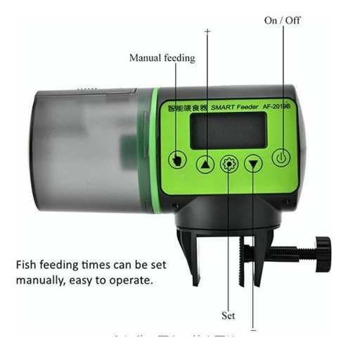 Dispensador Automático De Peces De Acuario Alimentador De Pe