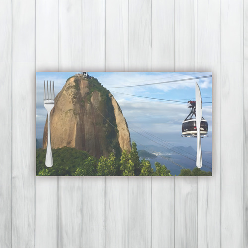 Jogo Americano 2 Un Retangular Neoprene Pão De Açúcar