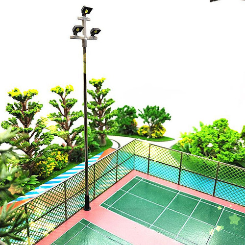 Lámpara De Calle Led De 3 Led A Escala 1:100 Con Escenario M