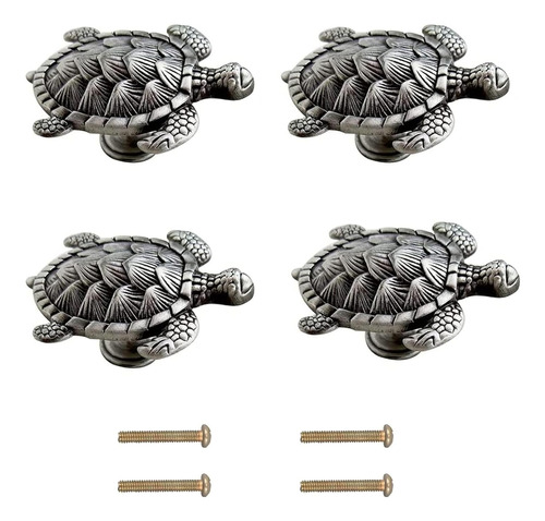 Océano Tortugas Manija 4pcs, Metal Dresser Cajón Arma...