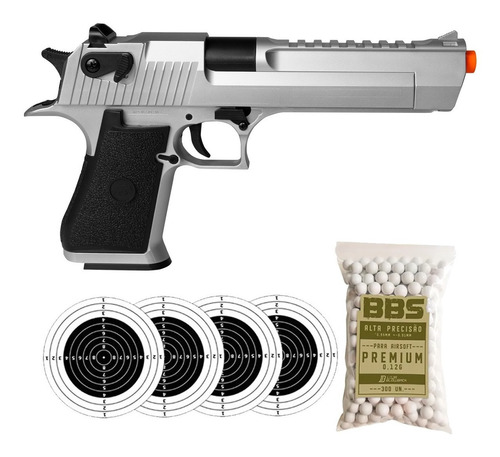 Pistola De Airsoft Desert Eagle Magnum Silver Qgk 6mm