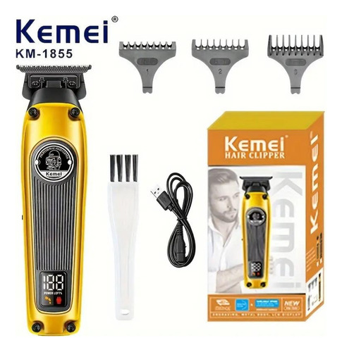 Kemei Patillera De Pelo Km 1855 Profesional Recargable Tipoc