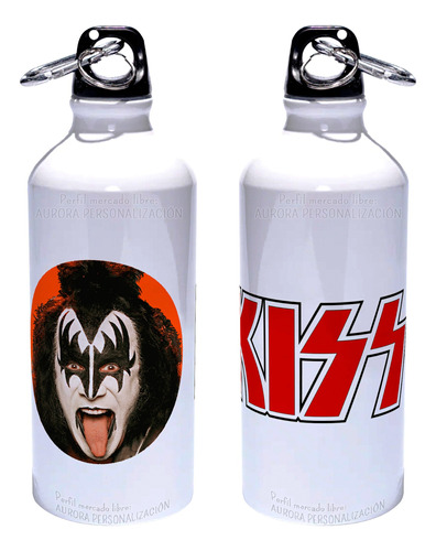 Caramañola Kiss Rock Botilito Botella Aluminio 600ml