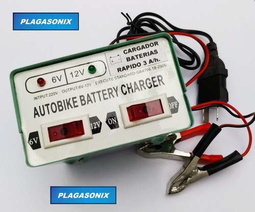 Imagen 3 de 10 de Cargador Baterias Motos Rapido 612/na No Autom. 6 Y 12v.