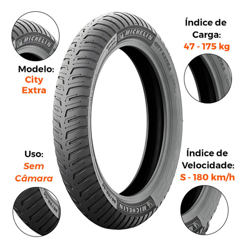 Par Pneu Cbx Aero 150 80-100-18 + 90-90-18 Michelin