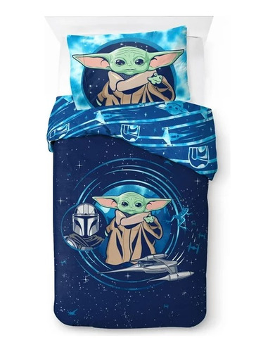 Juego De Cama Yoda Star Wars Edredón Sabanas Matrimonial 6pz