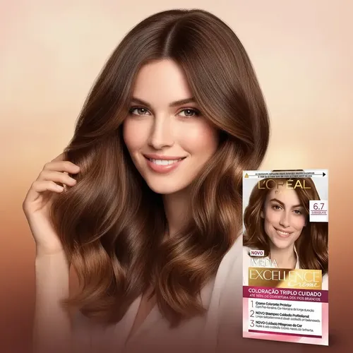 L'OREAL PARIS EXCELLENCE★５NB×11★土日のみお値下げ Tintura Cabelo L´Oréal Imedia Excellence (1 Unidade) Tom 6.7
