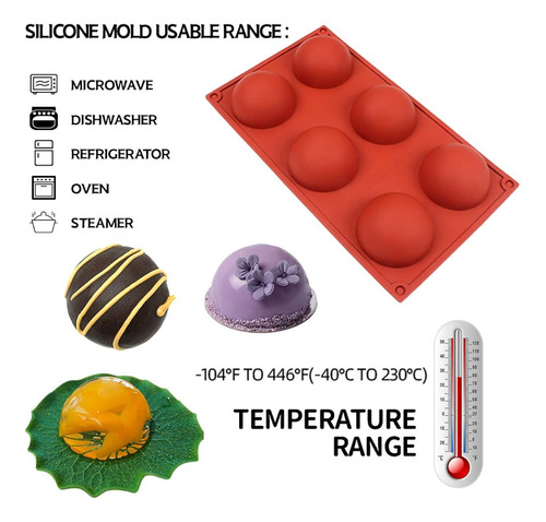 Molde De Silicona Para Bomba De Chocolate Caliente 3 Pzs