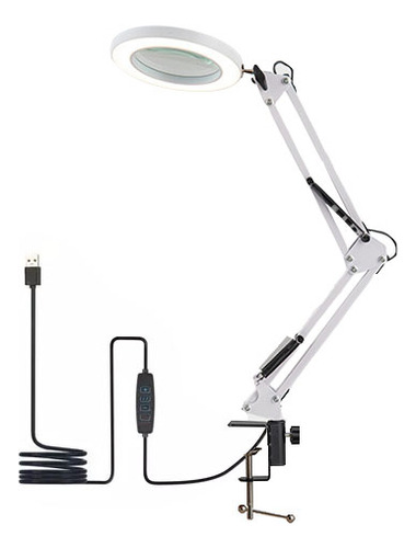 Lámpara De Mesa Flexible Lupa Aesthetic | Lectura De Uñas |