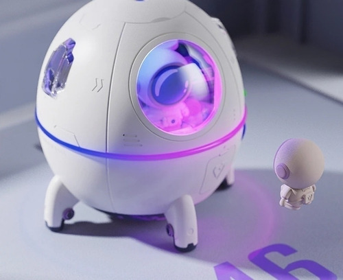 Humidificador Astronauta Nave Luz USB Difusor Ultrasonico MTI
