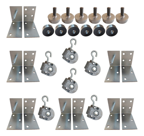 Kit 6 Toldo Retratil Cortina Redutor Bucha Mancal Cobertura. 2 Polegadas