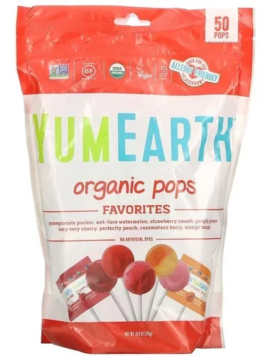 comprar Yumearth, Paletas Orgánicas, Sabores Favoritos, 50 Paletas