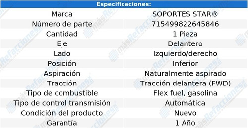 Asiento Resorte Delantero Izq/der Inf Voyager V6 3.3l 01-07