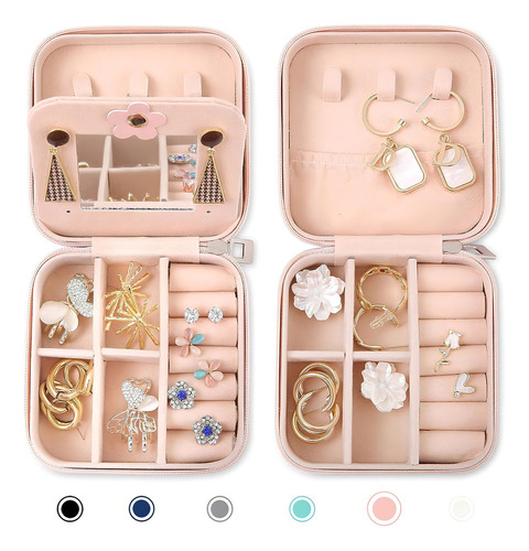 Fl Mini Organizador Joyas Estuche Joyero Aretes Anillos