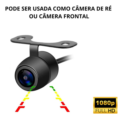 Camera De Ré Automotiva Borboleta Full Hd 1080p 2x1 Colorida