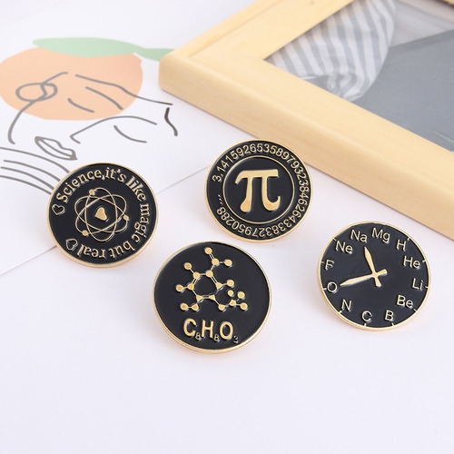 Pin Metálico Numero Pi 3.1416