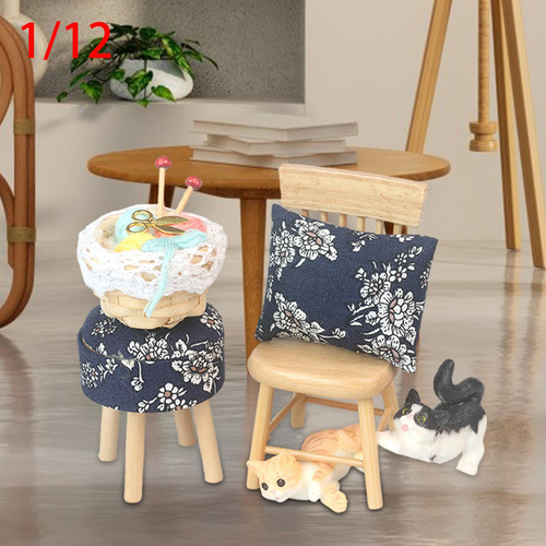 Conjunto De Sillitas Para Casa De Muñecas, Estilo D
