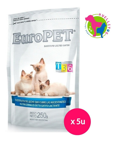 Sustituto Lácteo/leche Gato Europet X250gr X 5 U - E/g Z/o