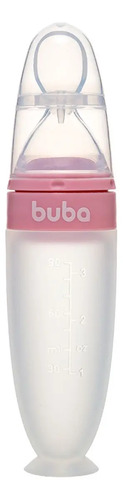 Colher Dosadora De Silicone Com Ventosa E Tampa Rosa Buba