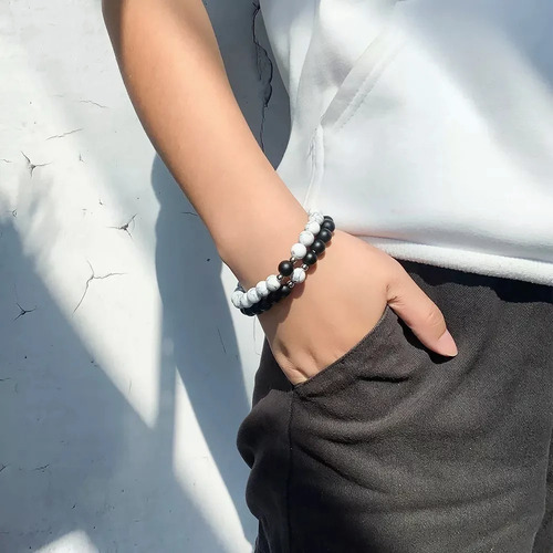 Imagen 7 de 7 de Pulseras Para Parejas Con Imán Corazón Regalo San Valentín