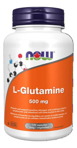 Now- L-glutamina 500 Mg 120 Cápsulas