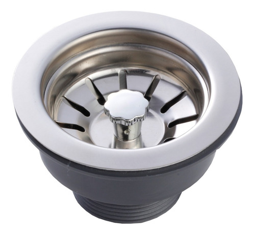 Sopapa Desague Acero Inox Con Cestillo 9002 Bacha Mi Pileta