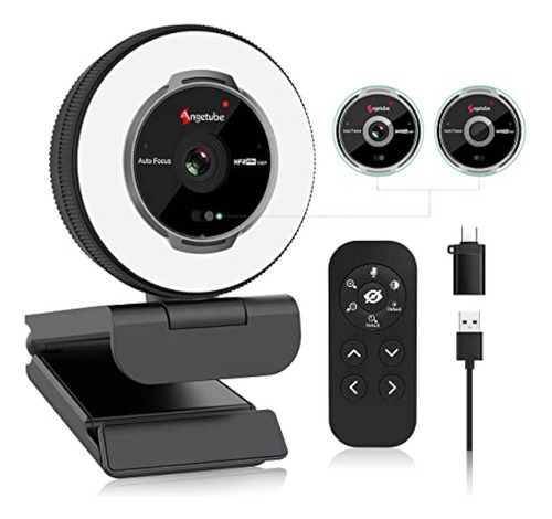 Cámara Web De Transmisión Angetube Con Micrófono: 1080p 60fp
