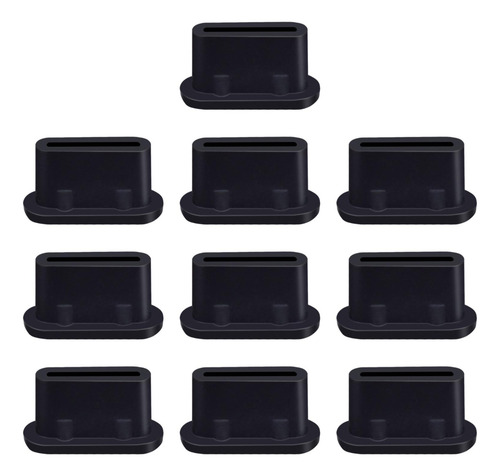 5 X 10 Tapones Antipolvo Usb C Tipo C, Protectores De Negro