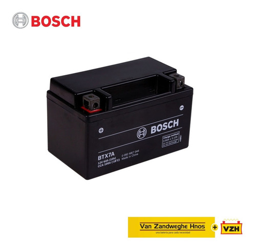 Imagen 1 de 1 de Bateria Moto Gel Ytx7a-bs Bosch 12v 6ah