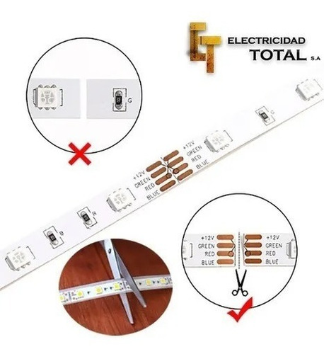 Imagen 3 de 10 de Tira Luces Led Autoadhesivas 5 Metros + Fuente Lista P/ Usar