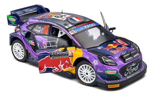 Miniatura Ford Puma Rally1 Hybrid Red Bull Racing Montecarlo Rally 2022 1:18 Solido Competition