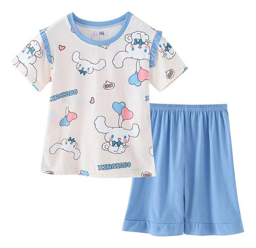 Rt Pijama Verano Para Niños Algodón Puro, Conjunto ALG