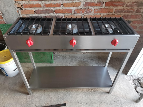 Fogon 3 Quemadores Jumbo Aluminio 1.2m X 40cm