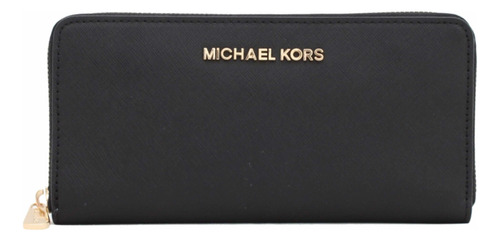 Michael Kors Wallet Jet Set Cuero Saffiano  Negro Billetera