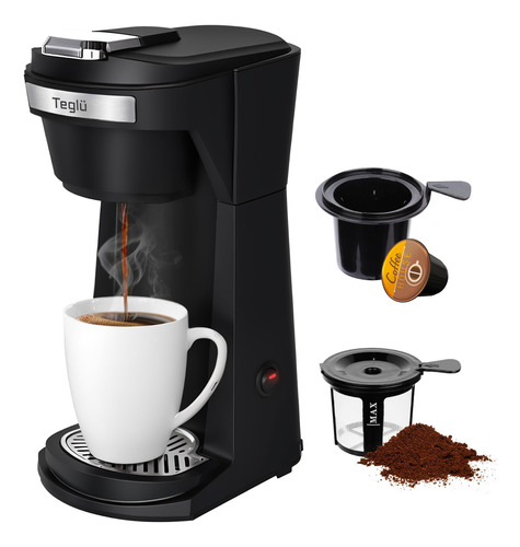 Mini Cafetera 2 En 1 Para Café K Cup Y Molido 14 Oz 800 W Fi