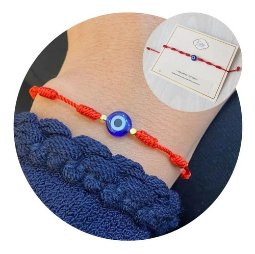 Imagen 1 de 3 de Pulsera 7 Nudos Ojo Turco De Protección