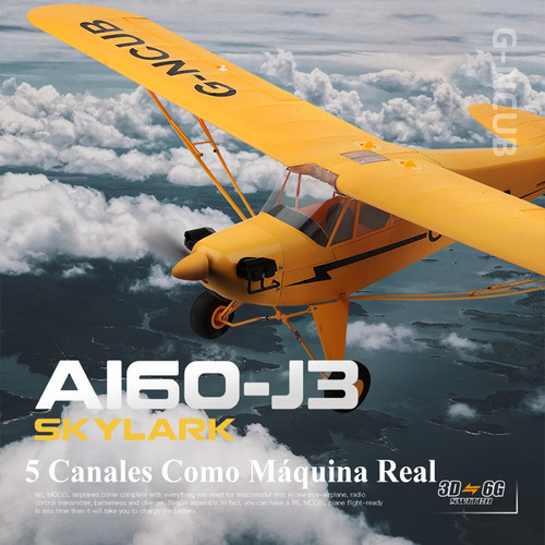 Avión A Control Remot Wltoys A160 6g/3d De 5 Canales