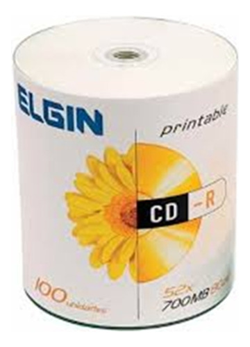 Cd-r 700mb 52x Elgin 100 Peças Printable