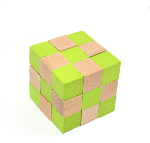 Kingou Wood Snake Cube Puzzle Rompecabezas Soma Cube Juegos