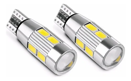 2 Led T10 10 Smd Lupa 360 Can Bus Posicion Interior Optica