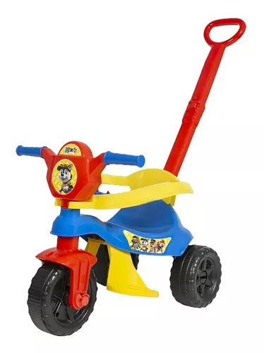 Triciclo Motoca Infantil Azul Bebê Menino Póto Som Cavalinho