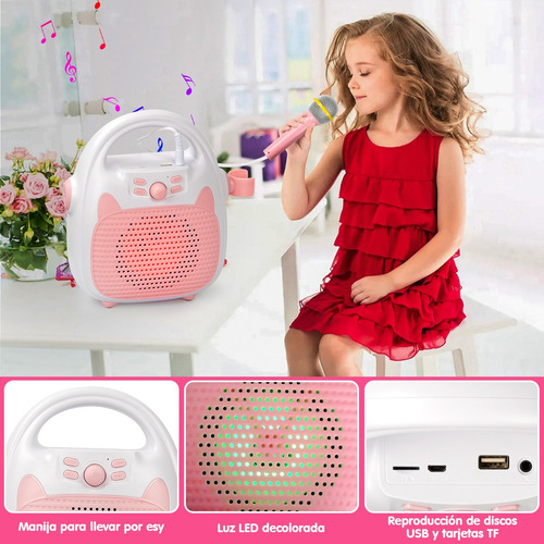 Máquina De Karaoke Para Niños, Bocina, Juguetes Para Color