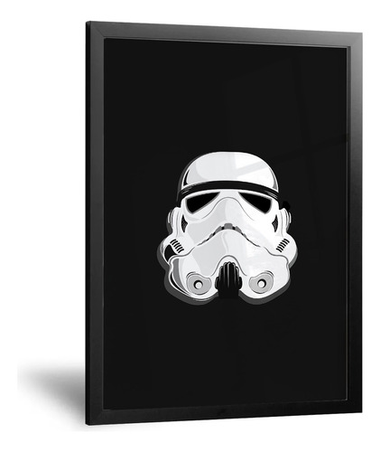 Cuadro Minimalista - Star Wars Casco Stormtrooper - 30x42 Cm
