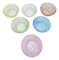 Comprar Set X 6 Bowls Compoteras De Vidrio Colores Cristal Rock Color Multicolor