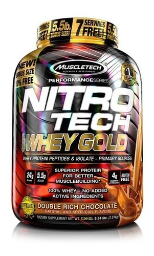 Proteina Whey Gold Nitrotech 5.5lbs 24gr En Gruponutrition