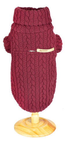 Agasalho De Inverno Jacquard Vinho Tamanho G Para Cachorro de 6 a 8kg