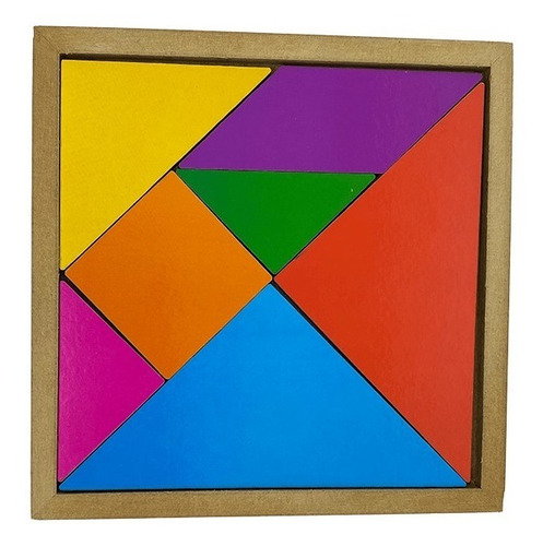 Quebra Cabeça Tangram Jogo Educativo Montessori 7 Peças