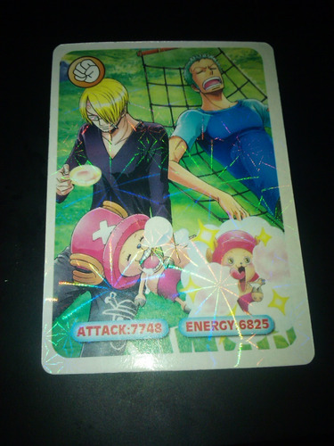 Carta Brillante One Piece Zoro,sanji Y Chopper