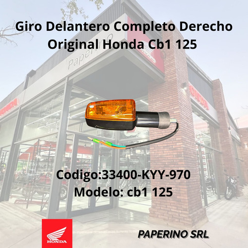 Giro Delantero Compl Derecho Original Honda Cb1 125 Paperino
